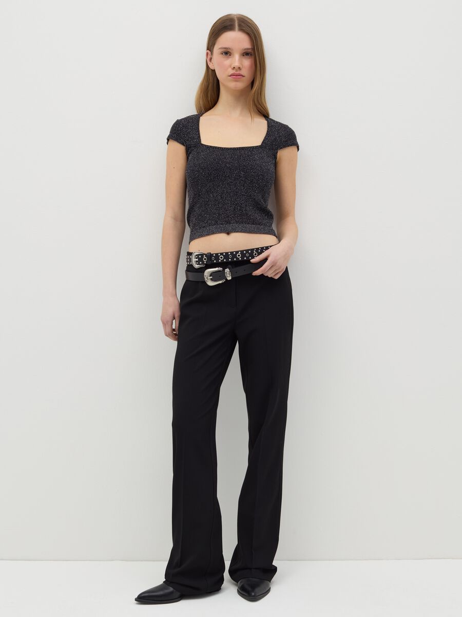 Lurex T-shirt with square neck_1