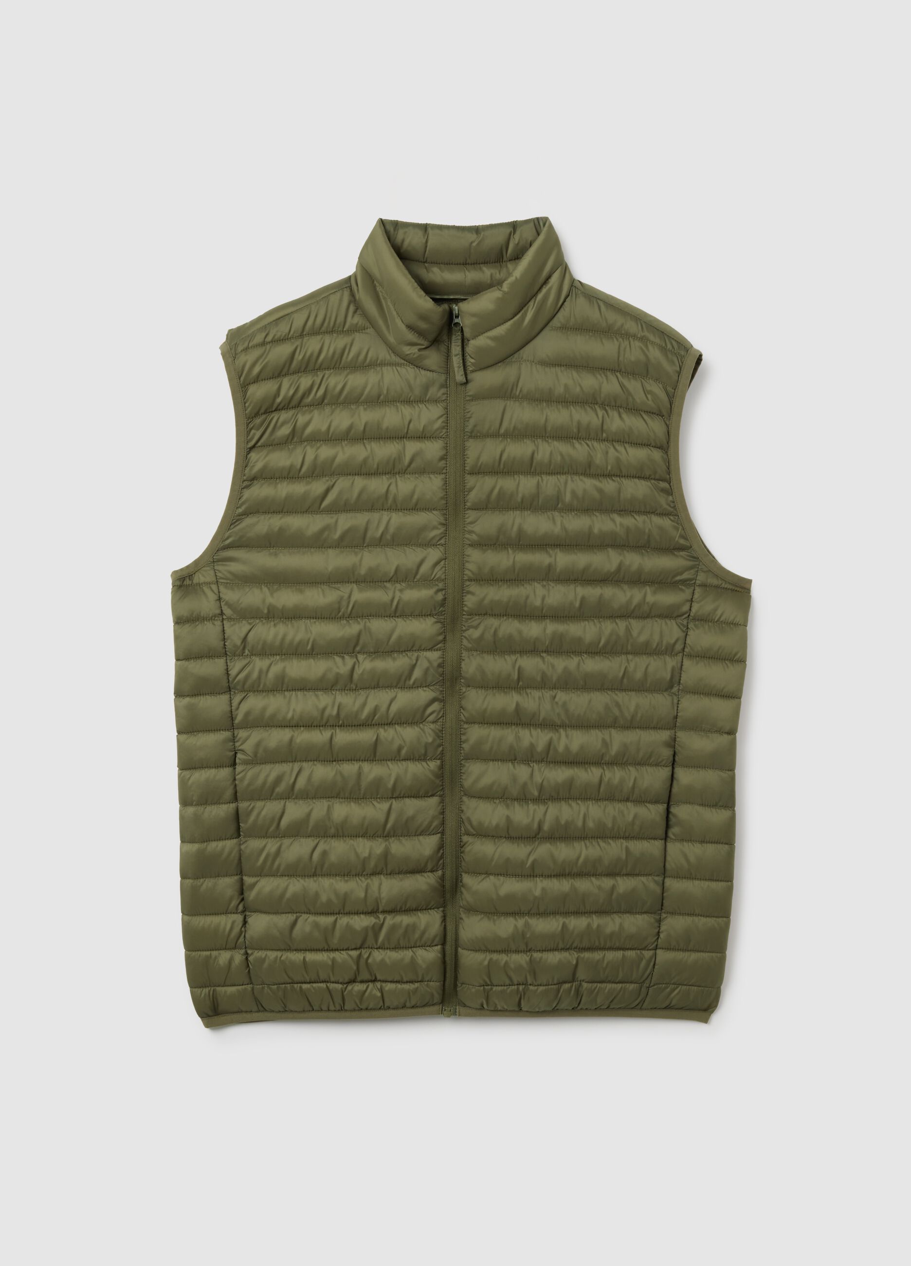 Green blended regular fit gilet