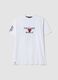 White pure cotton T-shirt with Chicago Bulls print_0