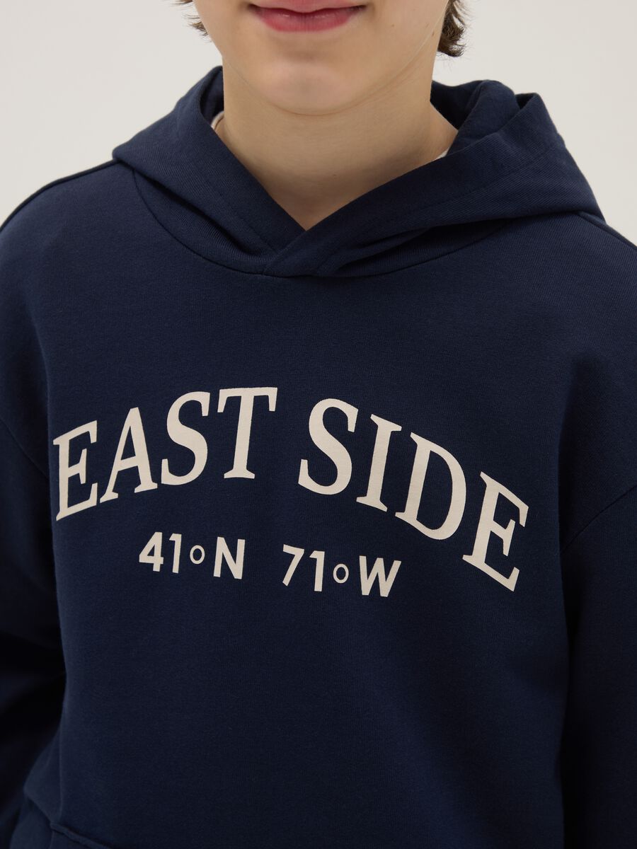 Blue Hooded Sweatshirt for Boys_2