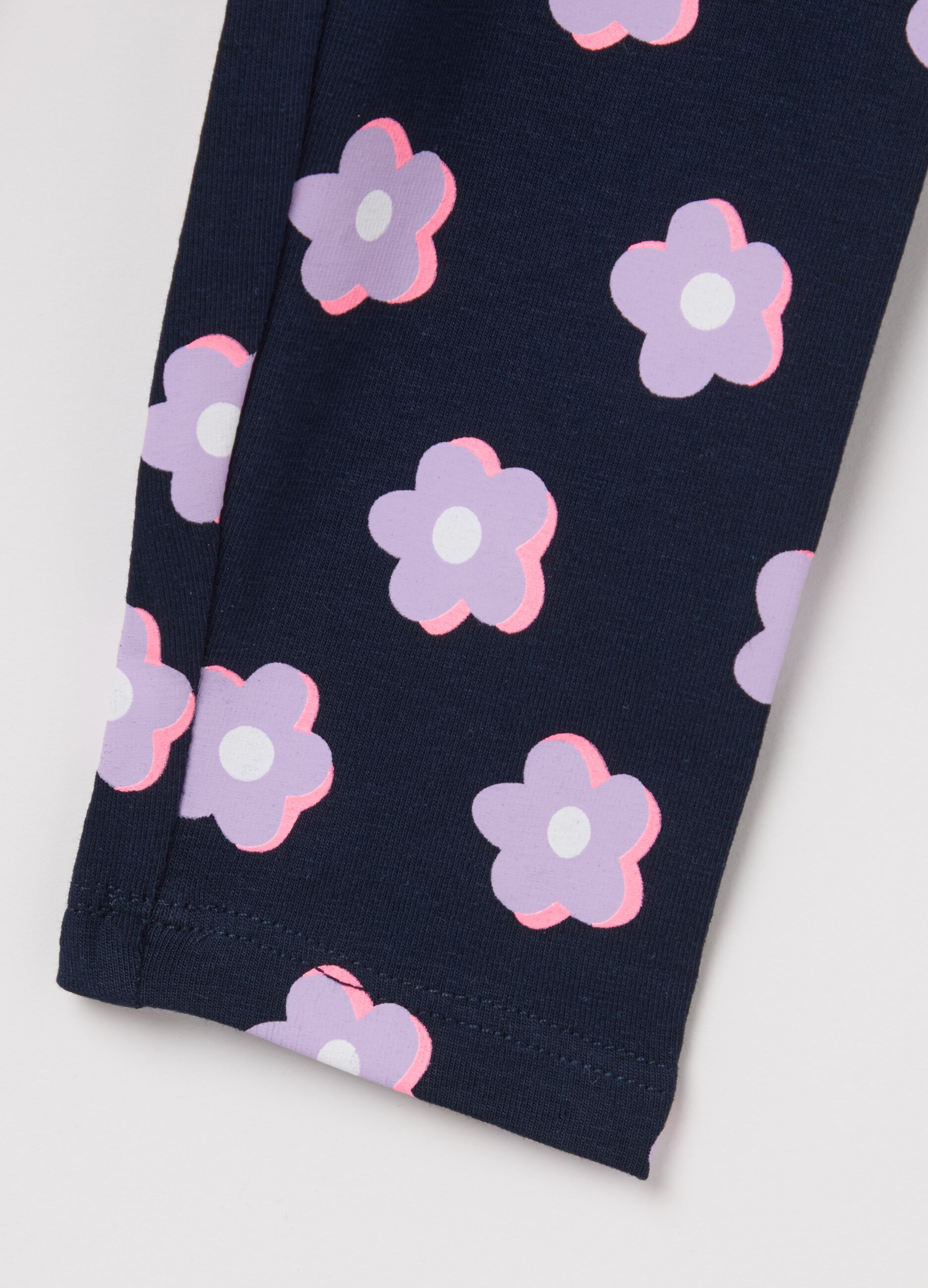 Printed stretch cotton leggings