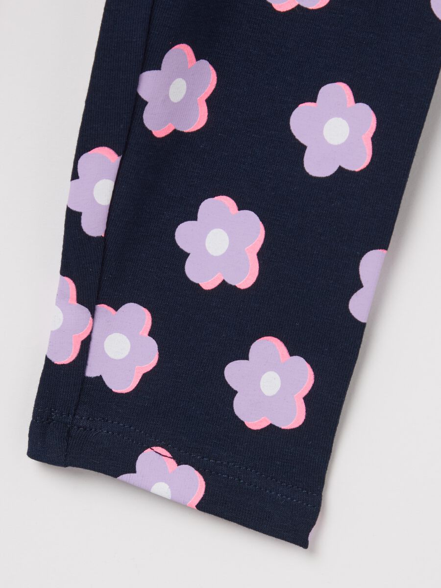 Printed stretch cotton leggings_3