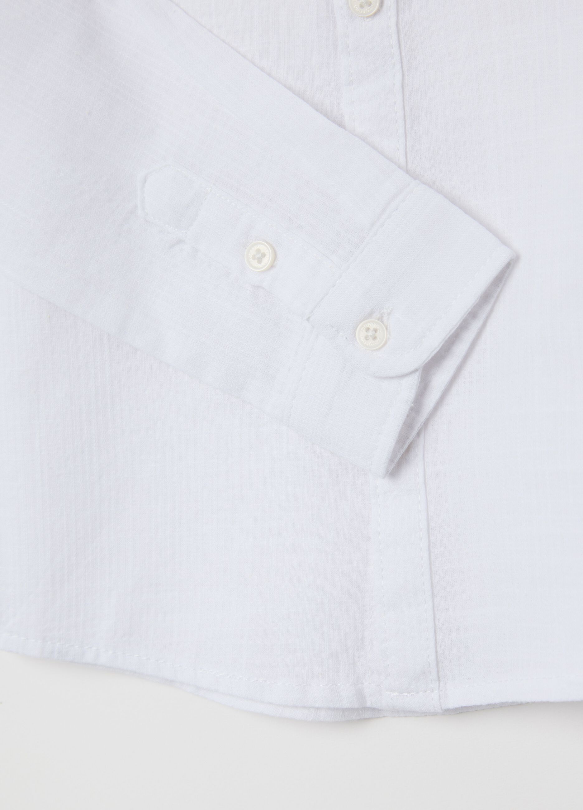White shirt in cotton canvas