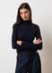 Blue long-sleeve top_0