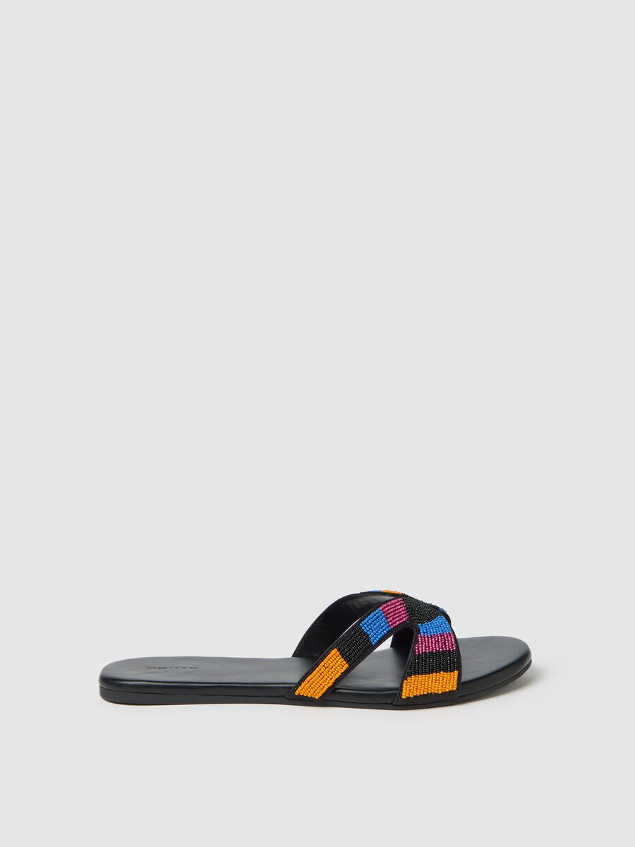 Piombo Multicolour Plastic Sandals with Beads_0