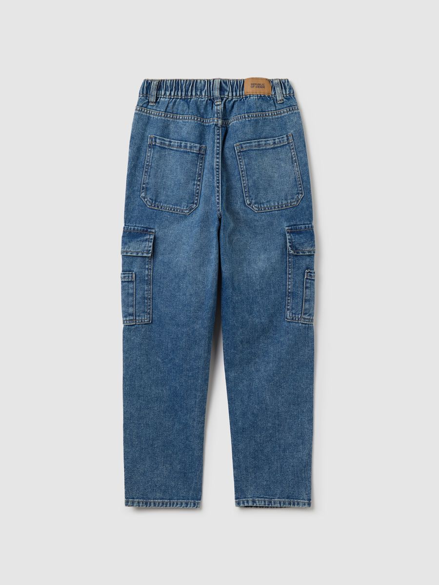Jeans pull-on cargo _4
