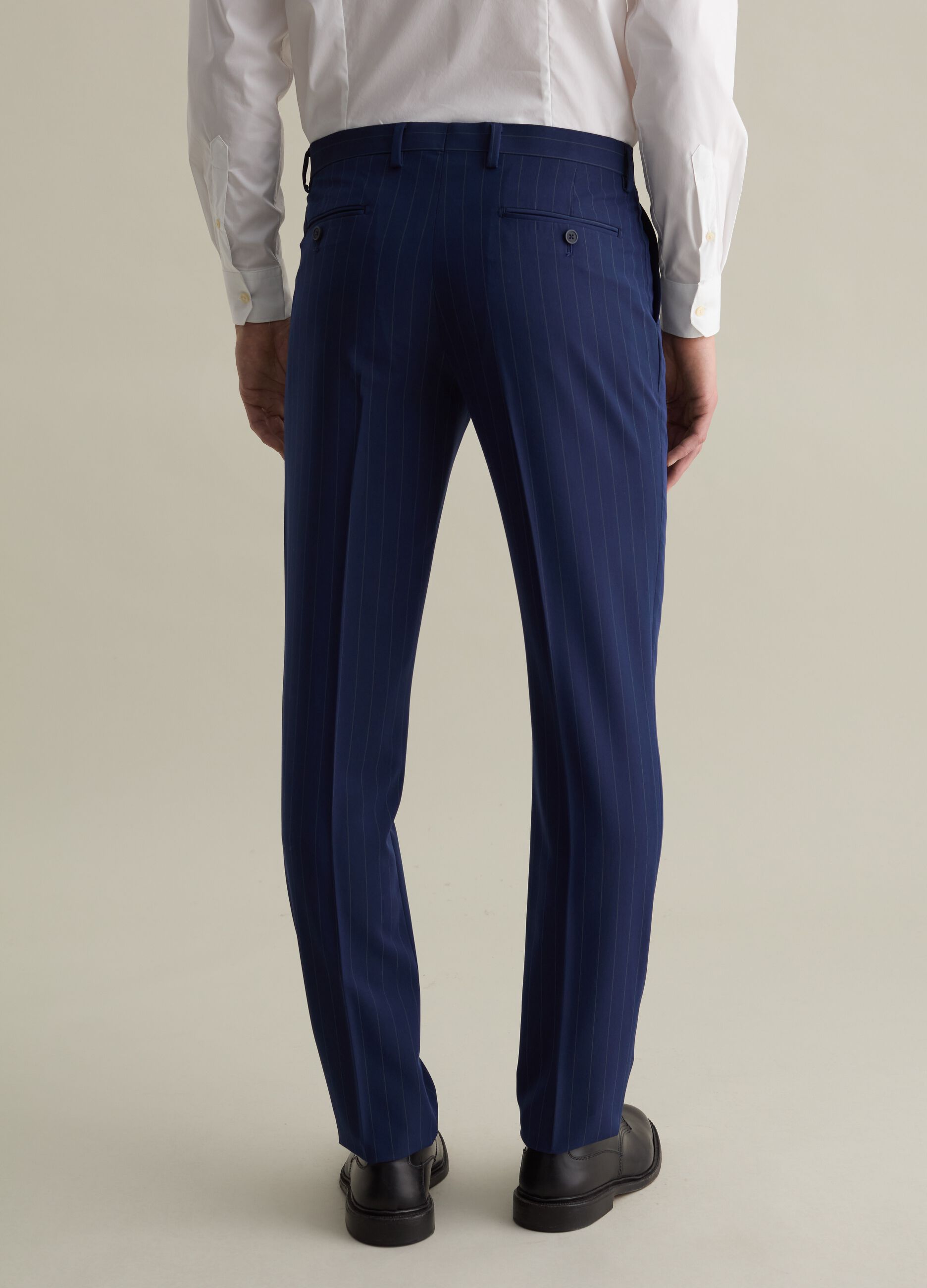 Easy-fit pinstriped trousers