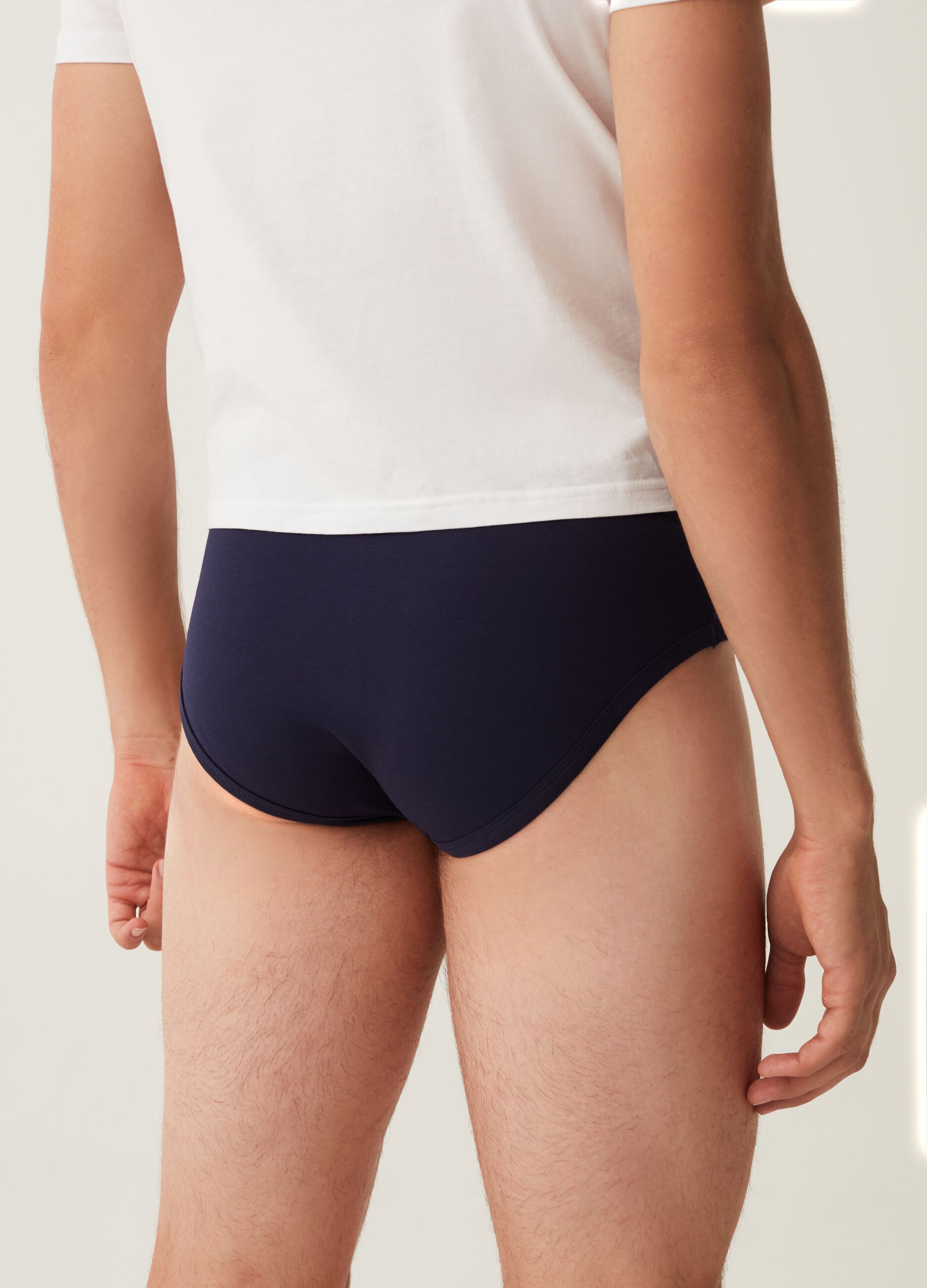 Slip in cotone Supima con piping a contrasto