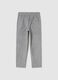 Grey Cargo Trousers in Cotton Blend_4