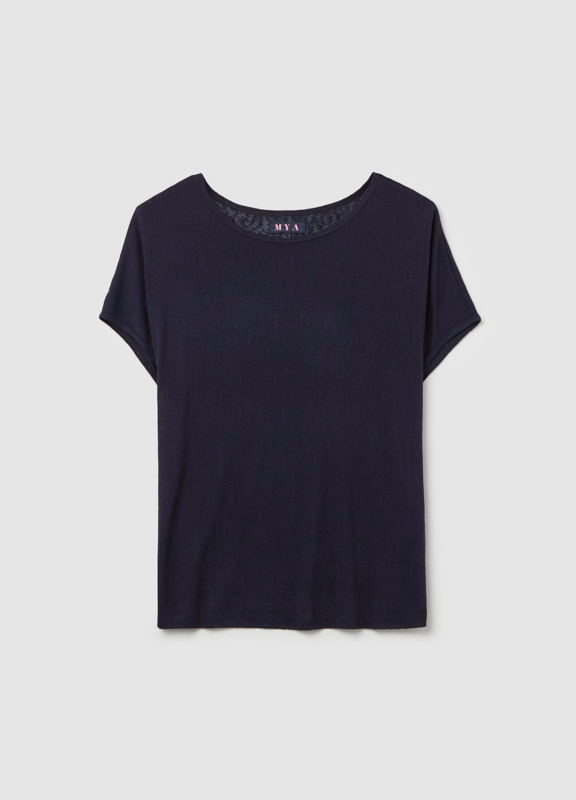 Curvy T-shirt in viscose blend