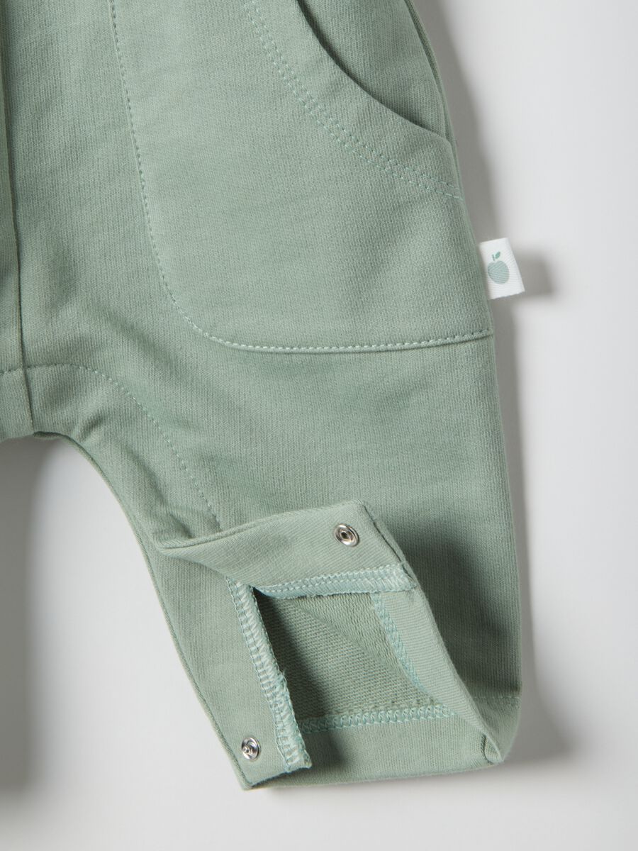 Newborn Multicolour Cotton Blend Shirt and Dungaree Set with Pockets_2