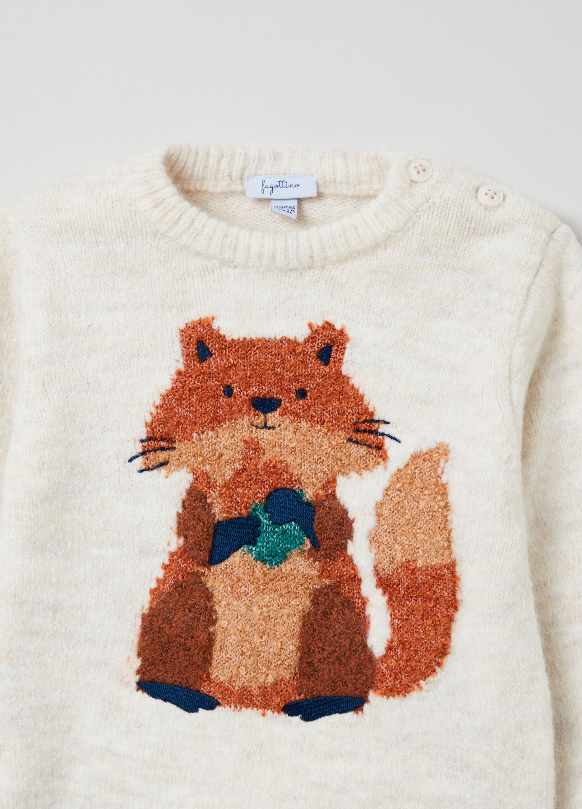 Pullover con disegno volpe jacquard_2