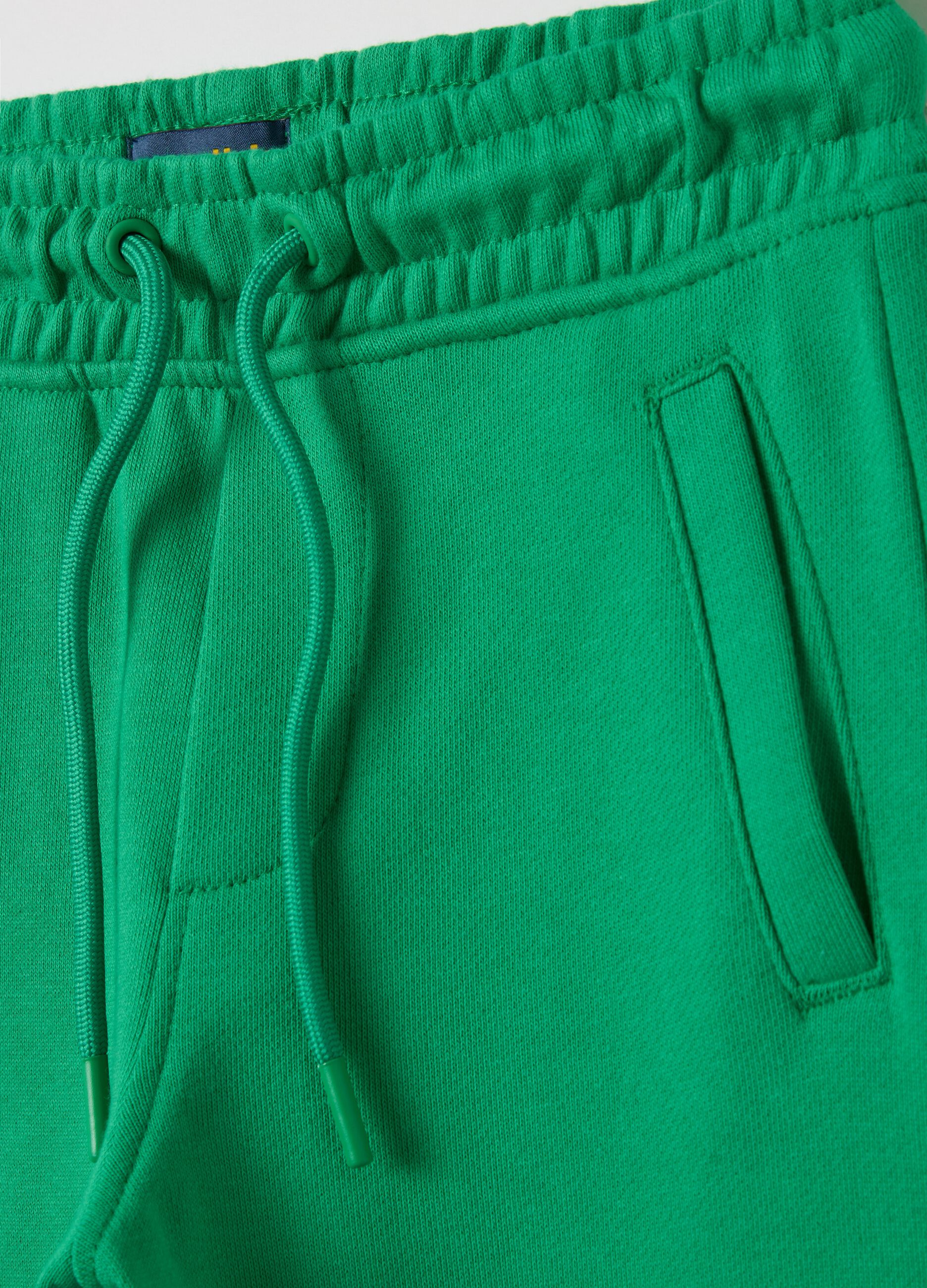 Fleece joggers with drawstring