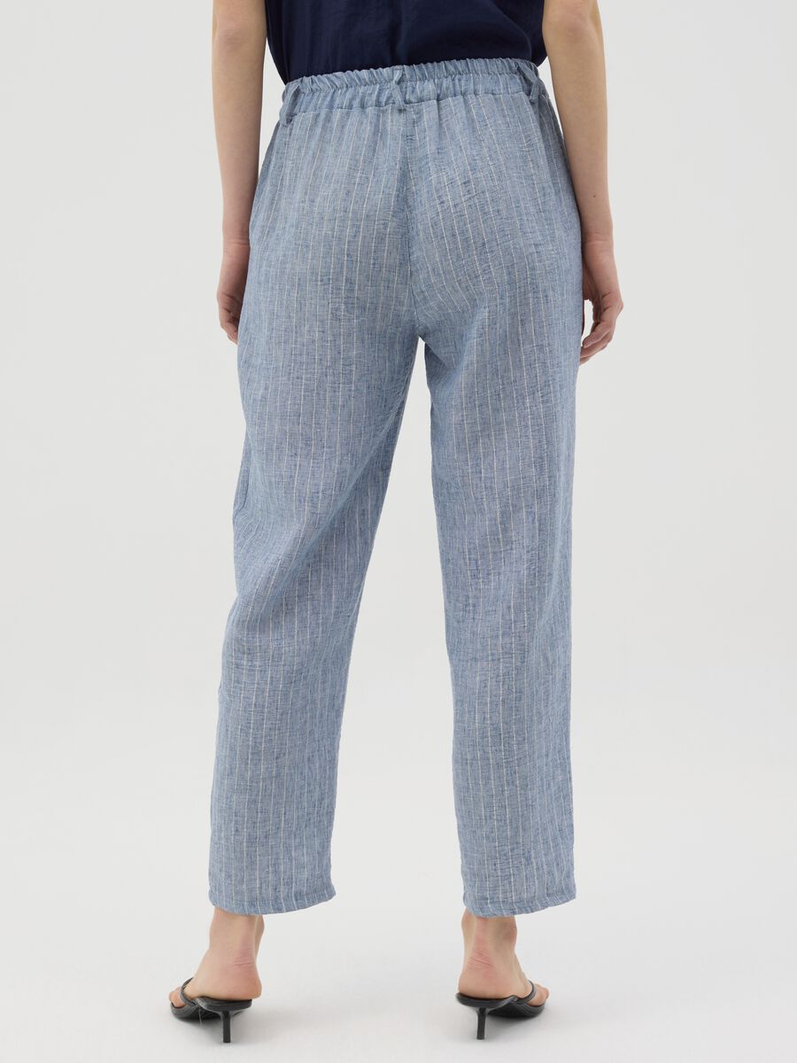 Blue trousers in stretch fabric_2