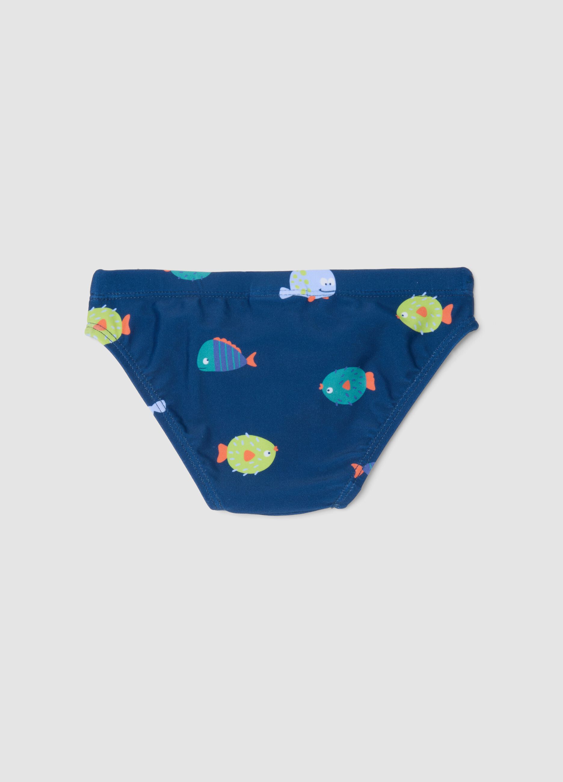 Blue stretch swim briefs