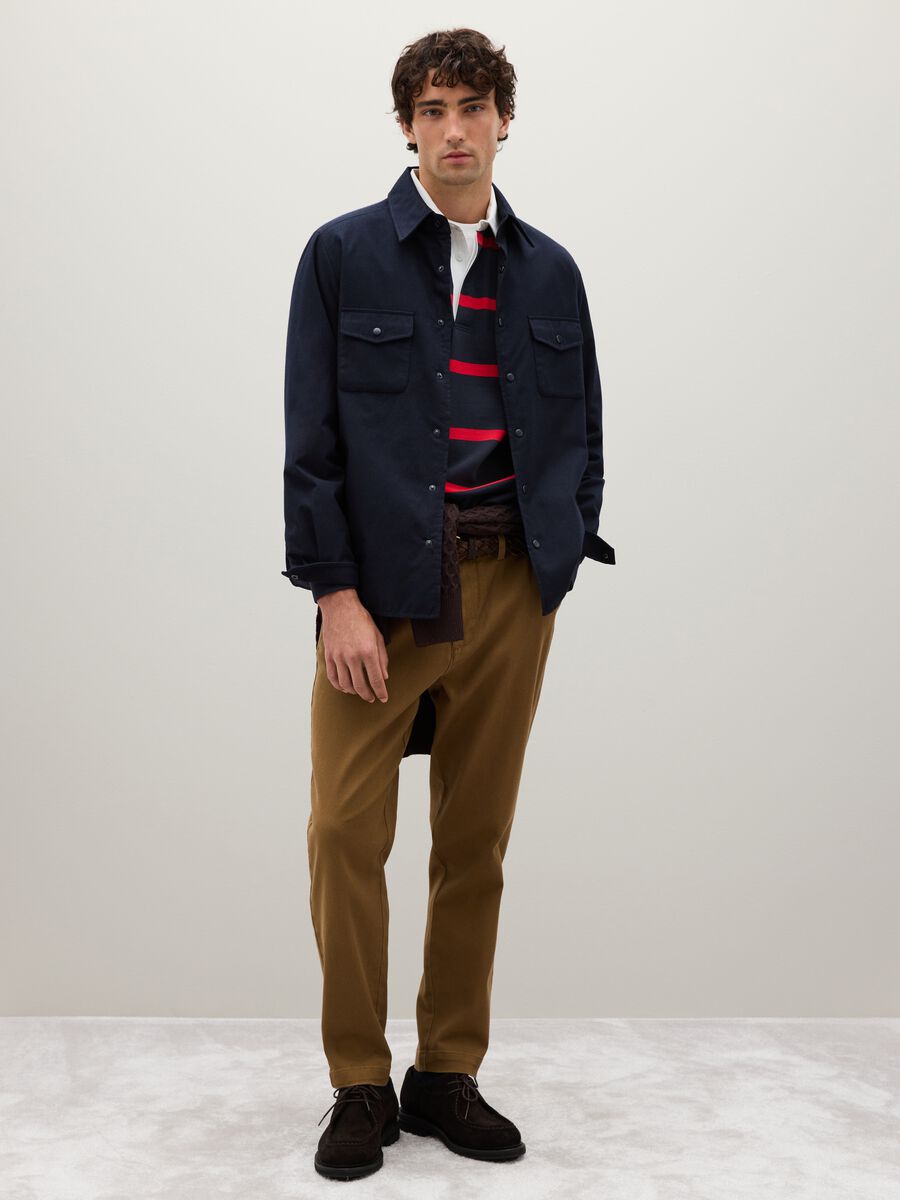 Blue regular fit shirt with pockets_1