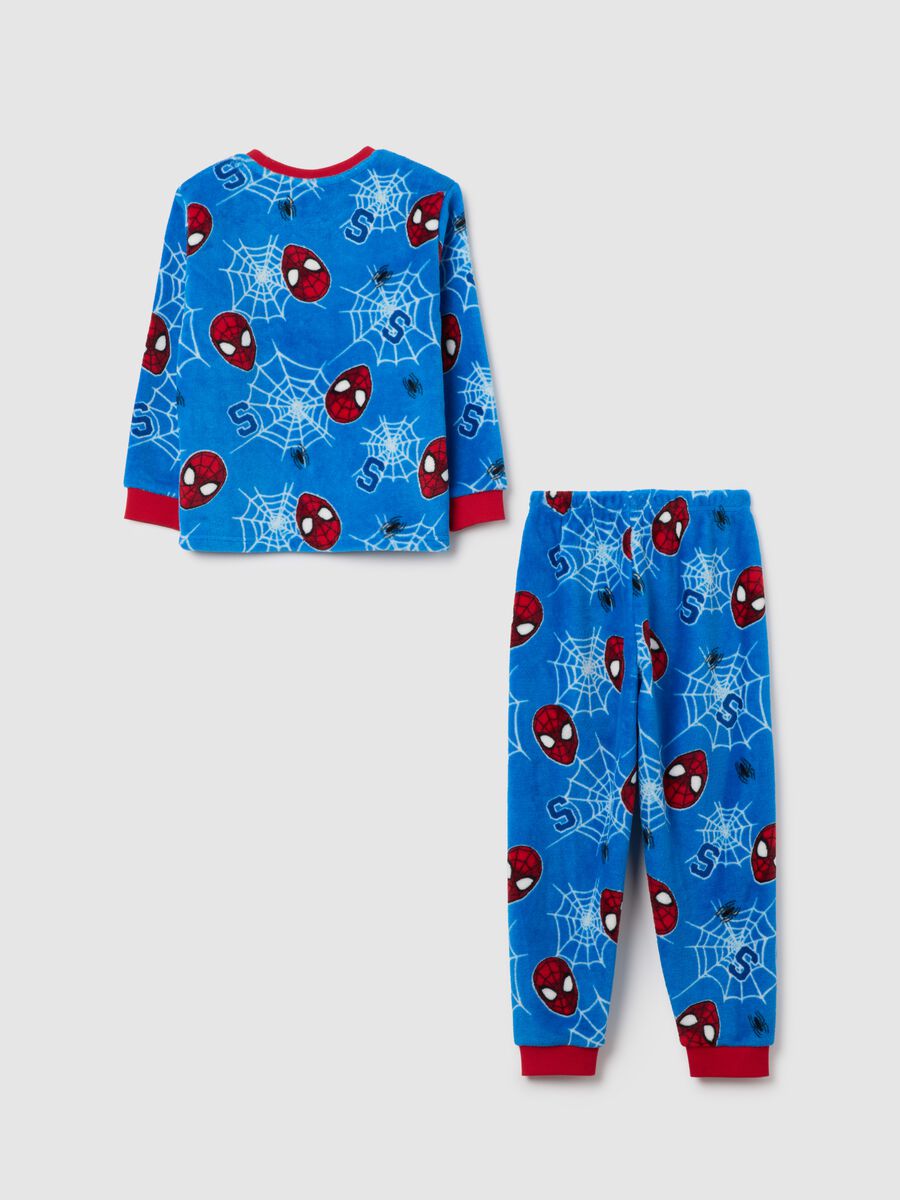 Blue Kids’ Pyjamas with Spider Web Pattern_1