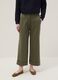 Pantaloni wide leg in misto cotone elasticizzato verdi regular fit_1