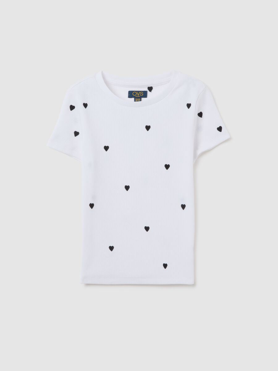 T-shirt da ragazza in cotone elasticizzato multicolor fitted_3