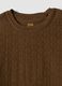 Brown pure cotton T-shirt with broderie anglaise embroidery_1