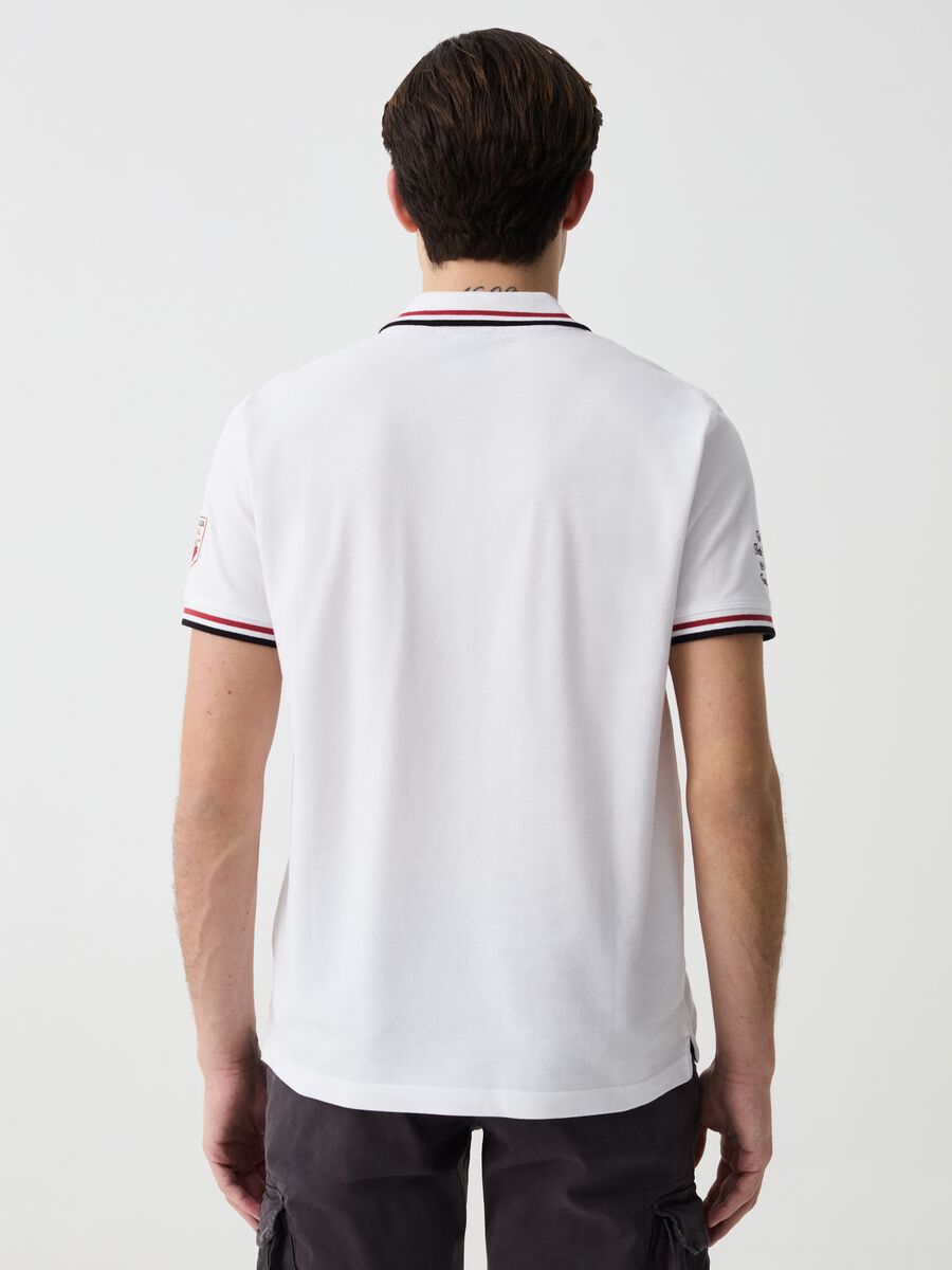Polo shirt with striped edging and Canada Trail embroidery_2