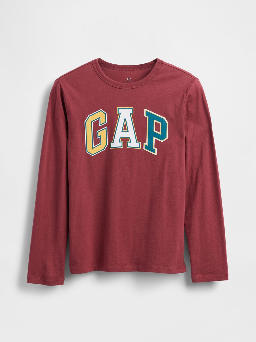 Red Long-Sleeve Cotton T-Shirt_0