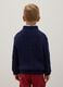 Children's oversized pure blue cotton sweater_1