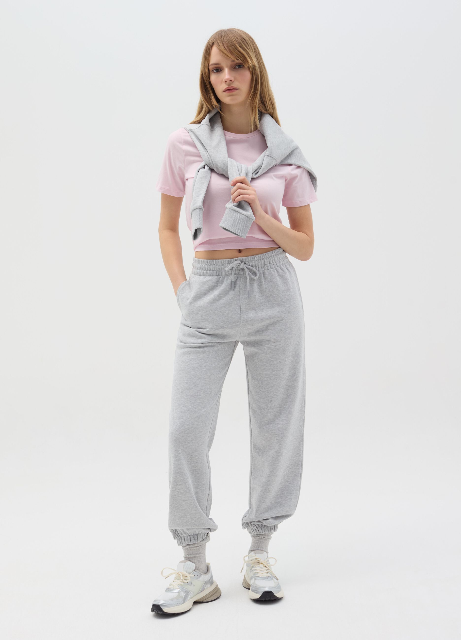 Essential joggers in fleece with drawstring