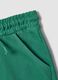 Green pure cotton shorts with elasticated waist_3