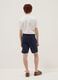 Boys&rsquo; blue linen and cotton blend regular-fit shorts_1