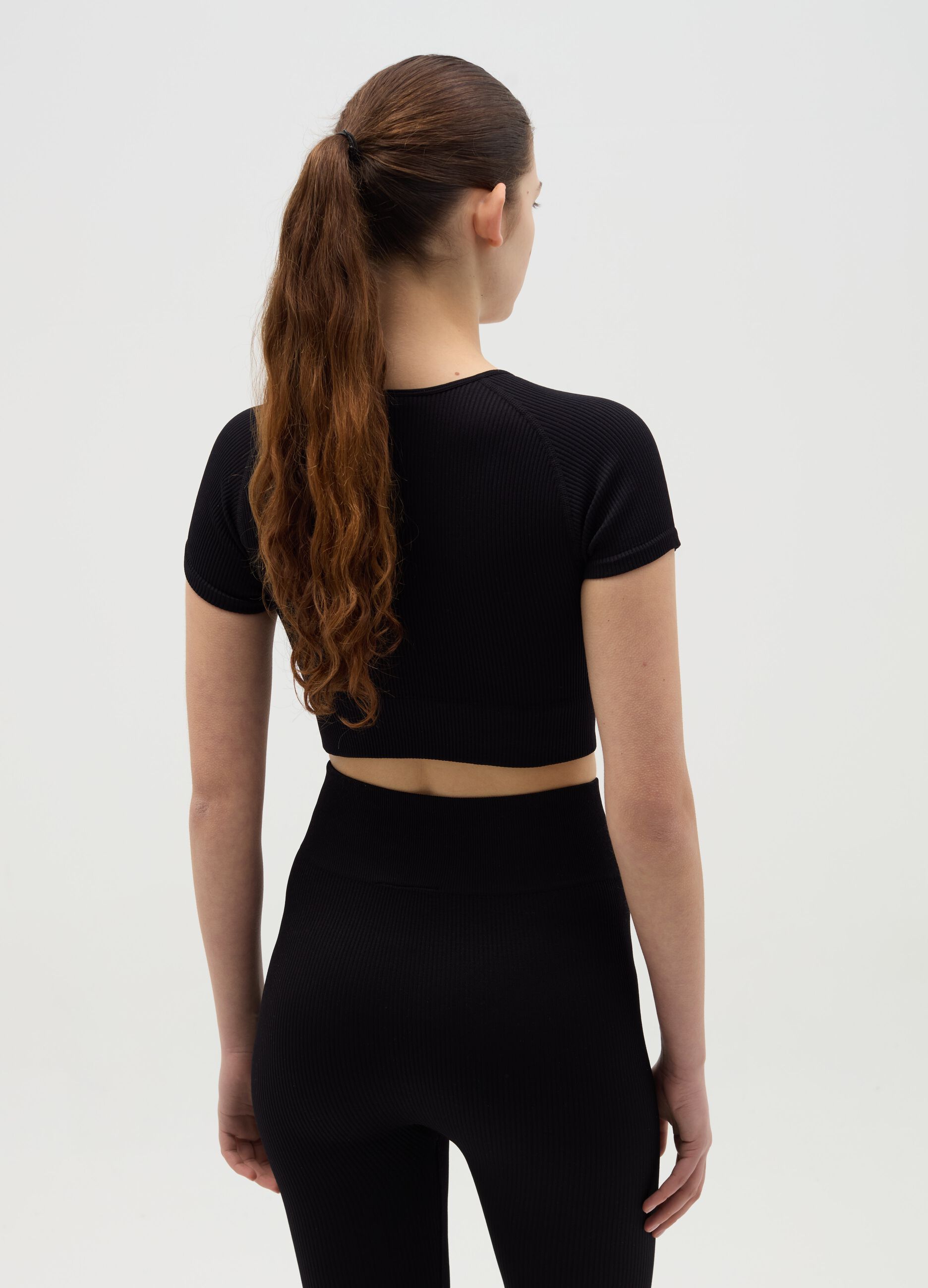 Ribbed crop T-shirt