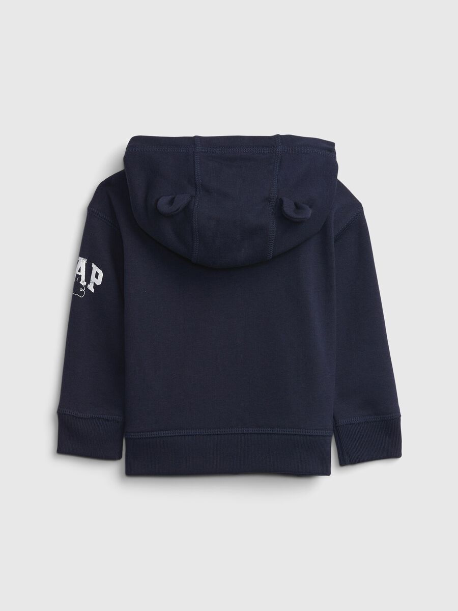 Full-zip hoodie with logo patch_1
