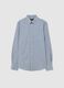 Blue pure cotton shirt regular fit_0