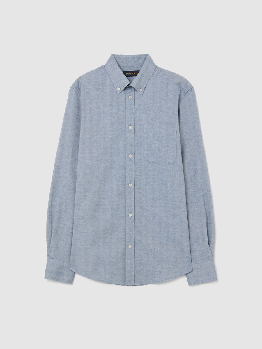 Blue pure cotton shirt regular fit_0