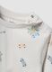 Pigiama grigio in puro cotone jersey organico con stampa coccodrillo_2
