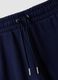 Blue organic cotton joggers, regular fit, for girls_5