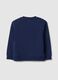 Blue kids' crew neck sweatshirt in pure cotton with relaxed fit_1
