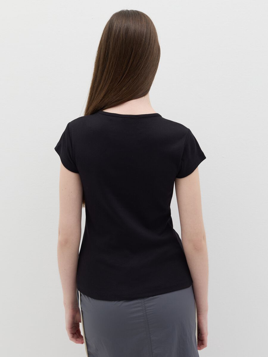 Cotton T-shirt with round neck_3