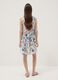 White pure cotton dress with floral print and V-neck, oversized fit_3