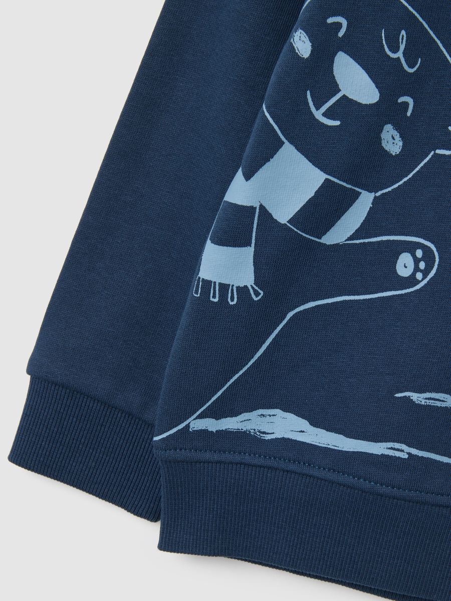 Children's sweatshirt in pure blue cotton regular fit_3