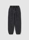 Girls' grey cotton blend joggers with regular fit_3
