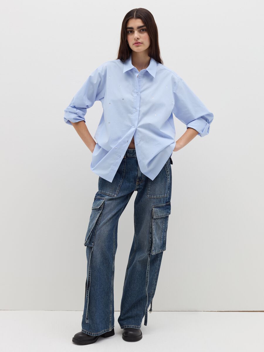 Oversized stretch cotton shirt_1
