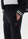 Children's Black Cotton Blend Jogger Trousers Regular Fit Chicago Bulls_2