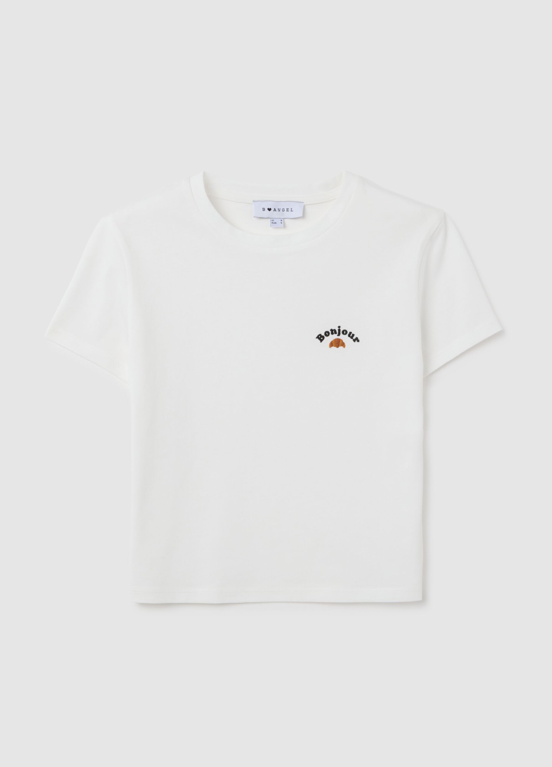 Women's pure cotton white t-shirt with print