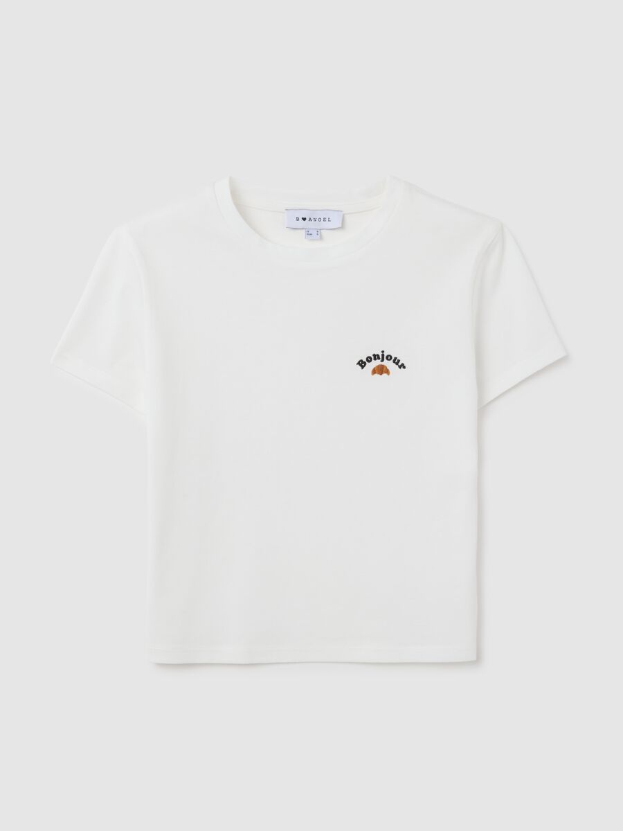 Women's pure cotton white t-shirt with print_4
