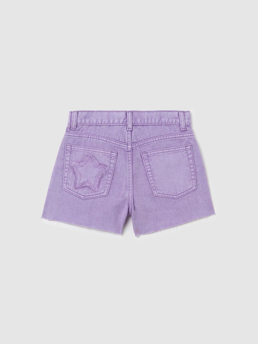OVS Kids Pure Cotton Regular Purple Shorts_4