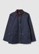 Blue cotton-blend jacket regular fit with contrasting collar_4