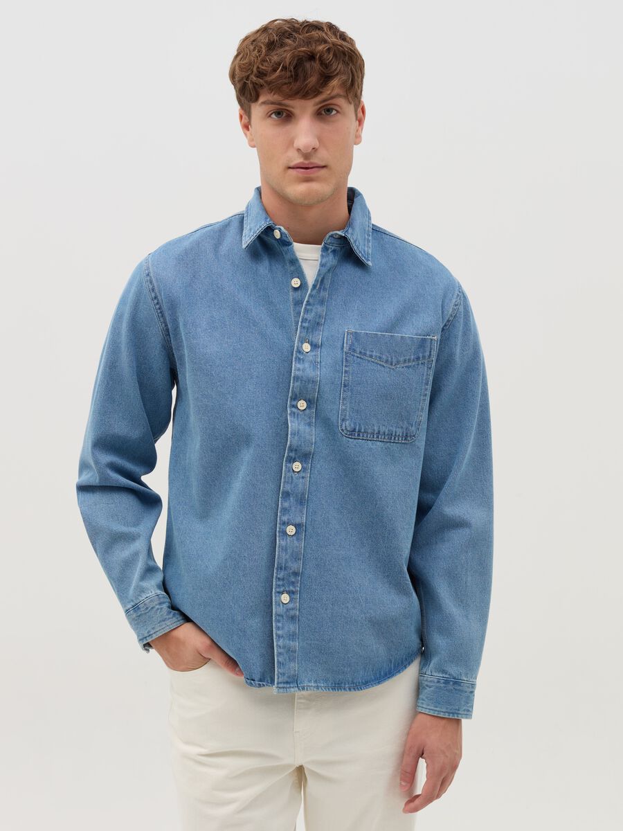 Denim shirt with pocket_0