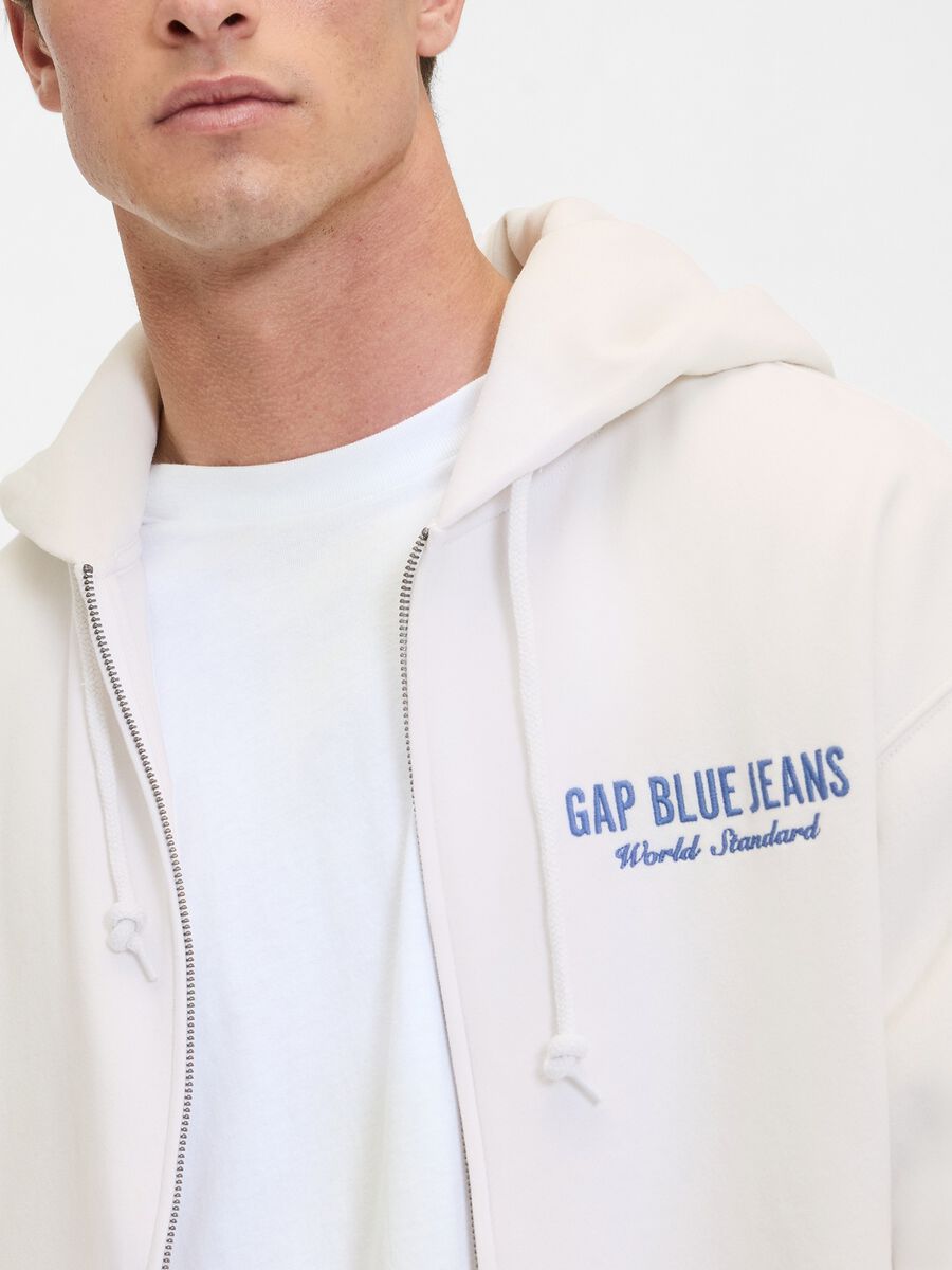 Felpa con logo GAP e zip _3
