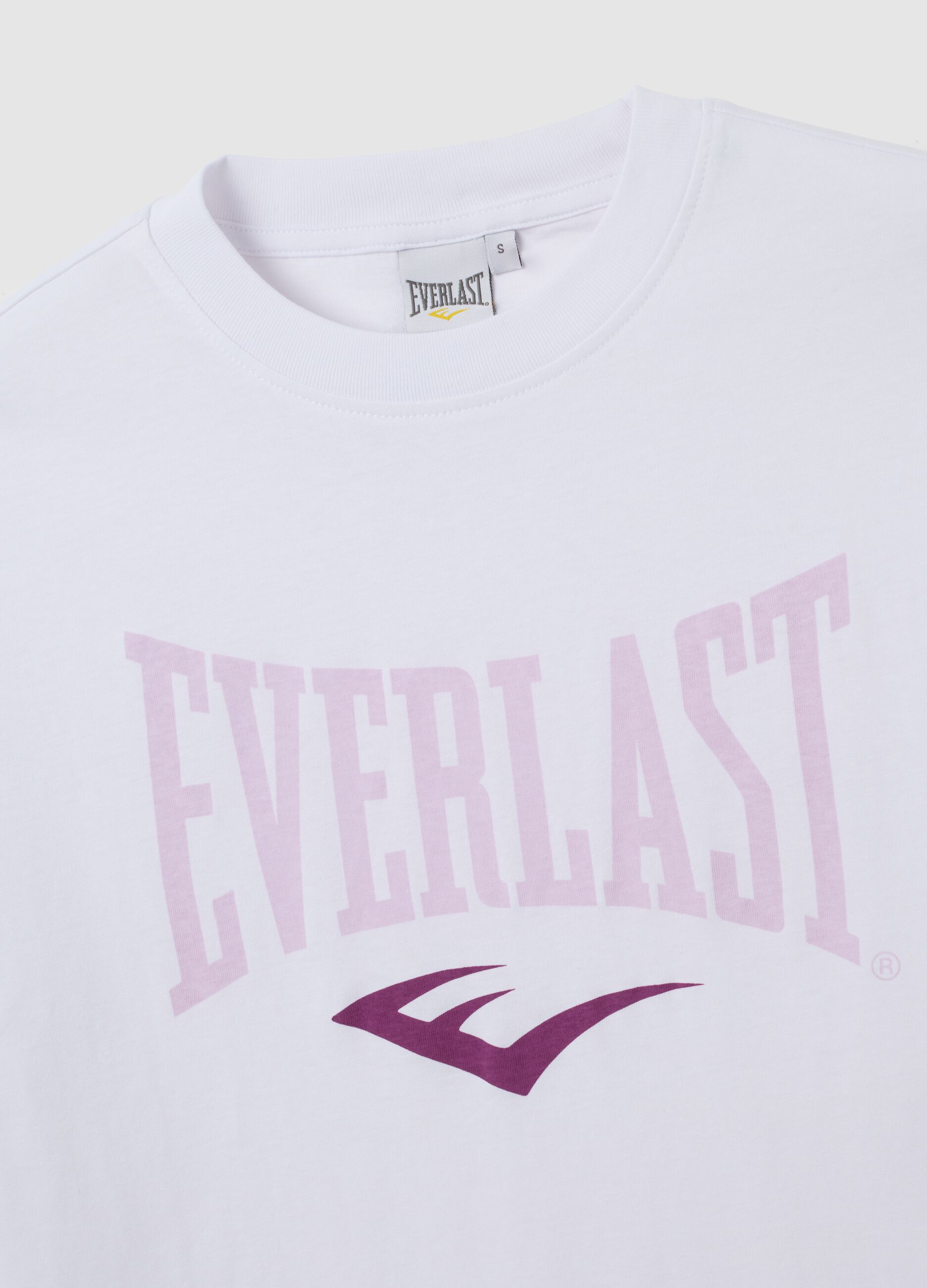 White pure cotton regular fit Everlast T-shirt